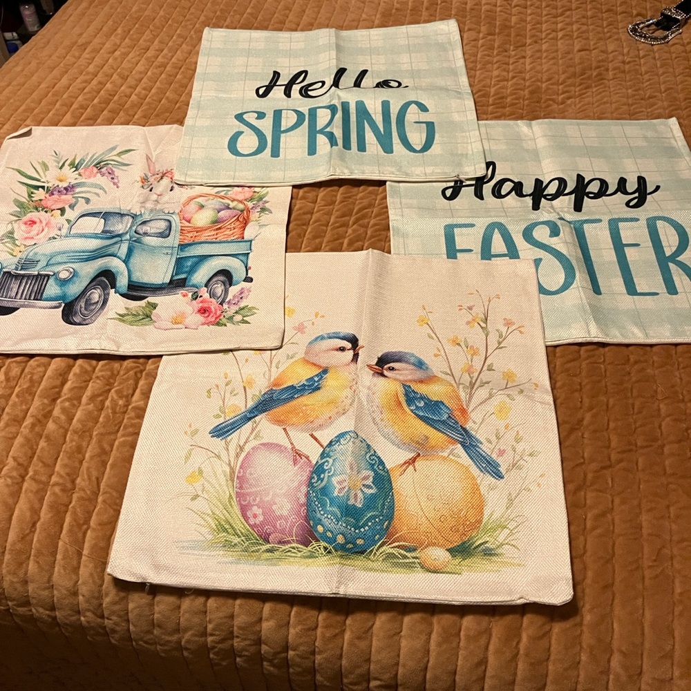 Vintage Blue Truck Easter Napkin